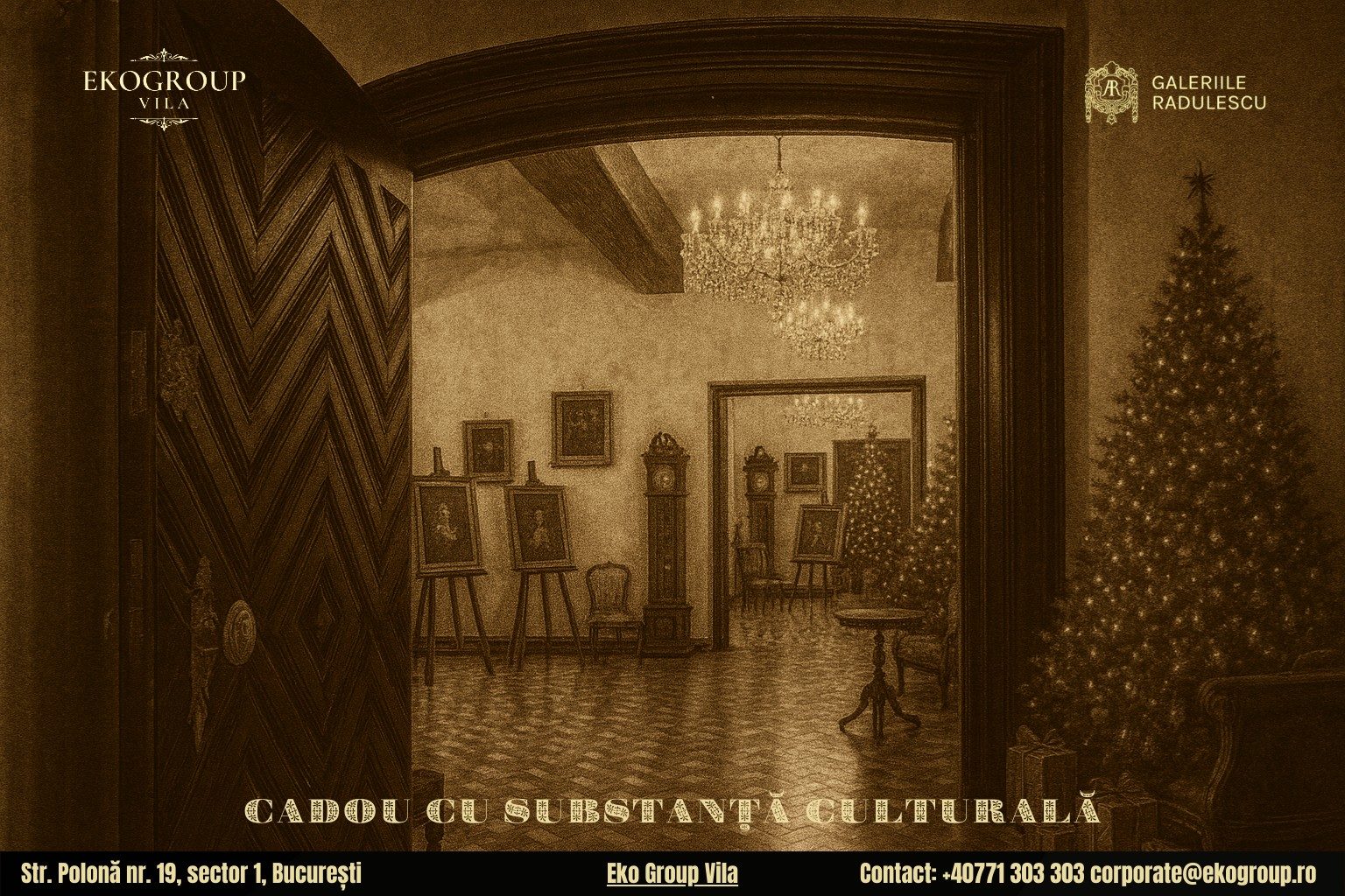 Cadou de Crăciun cu suflet și rafinament: o experiență unică la expoziția Crăciunul anilor ’30 de la Eko Group Vila